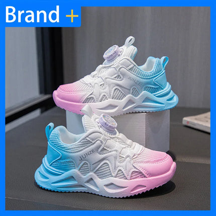 Girls Sports Shoes Pink Mesh Breathable Lightweight Running Shoes Summer New Soft Sole Rebound Wear-resistant Casual Sneakers