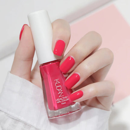 KUDAN 10ml Glass Bottle Colorful Nail Polish for Nails Pink Purple Blue Neon Fashion Polish Nail Art Varnish Summer Spring