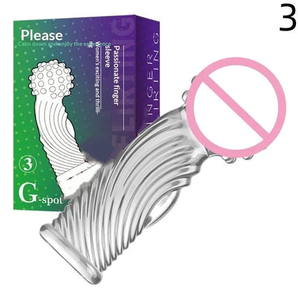 【AD】Silicone Finger Sleeve No Vibrators G Spot Orgasm Massage Clitoris Stimulator Masturbators Anal Sex Toys For Woman beginner