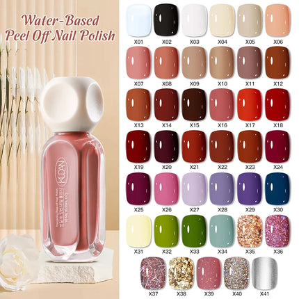 5pcs 10ml Water-Based Peel Off Nail Polish Set Red Pink Long Lasting Quick Drying No Need of Lamp to Cure Nail Supplies Nail Art