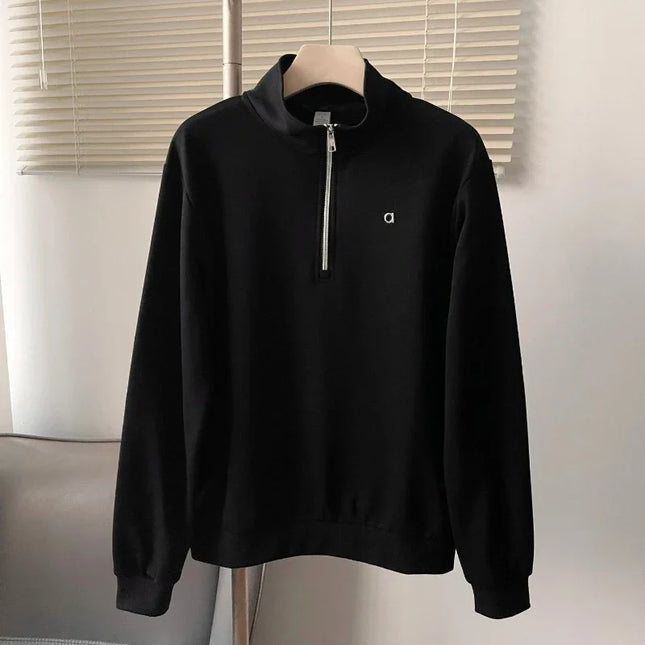 Cotton Half-zip Hoodies Women Loose Fit Stand Collar Oversized Sweatshirts 2026 Spring New Running Fitness Sports Pullover