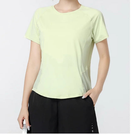 PHIGEER quick dry sport tops for women with short sleeve breathable running shirt lightweight athletic tee for hiking yoga gym