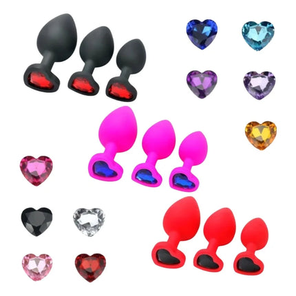 Adult Sex Toys of Silicone  Anue Plug Butt Plug G-spot Prostate Massager with Jewel Accessory for Woman Men Gay Erotic Shop