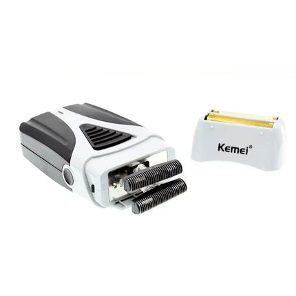 KM-3383 Compact Body Double Blade Safety Net Design U Disk Charging Long Life Home Shaver