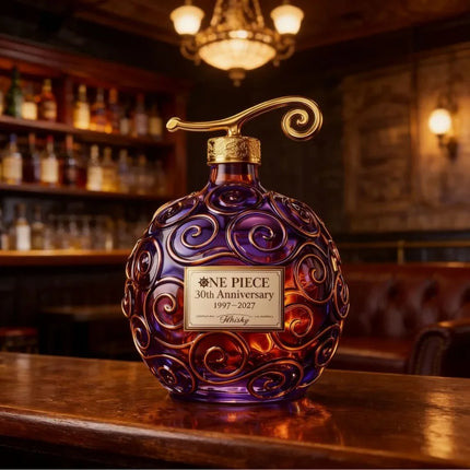 New One Piece 30th Anniversary High Borosilicate Glass Whiskey Decanter Collectible Grade Decorative Wine Carafe