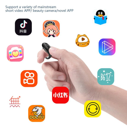 Fingertip Video Bluetooth Controller Tiktok Short Video Page Flipping Like Device Mobile Phone Remote Control Ring Controller