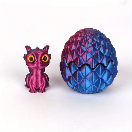 3D Printed Multi-Color Dinosaur Egg Set with Flip Lid - Unique Creative Desktop Decoration Gift Idea