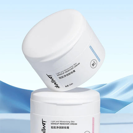 Skin-Friendly Moisturizing Makeup Remover Cream, Powerful Makeup Remover and Skin Moisturizer. Two-Step Makeup Removal, Natural