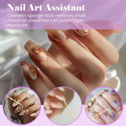 100/200/500Pcs Disposable Wooden Cotton Swabs Double Sided Tip Wood Sticks Glue Removing Makeup Tool Clean Stick Lash Accessorie