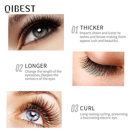 QIBEST Eyelash Growth Serum Natural Ingredients No Irritation Eyebrow Nourishing Enhancer For Longer Thicker Lashes Eyes Makeup