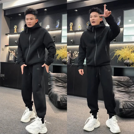 Men's Casual Hoodie & Sweatpants Set - Autumn Two-Piece Couple Outfit