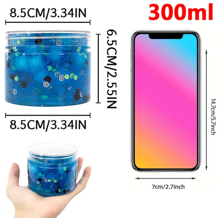 300ml Large Fruit Capacity Crunchy Crystal Slime Set Super Soft And Non-Sticky Jelly Putty Cube Slime Birthday Party Favor Gifts