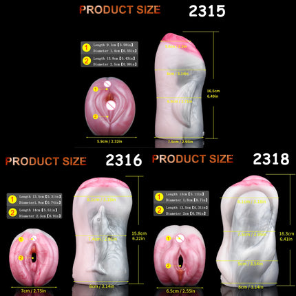 SMMQ Dolphin Masturbator Soft Silicone Dual Channel Onahole Realistic Vaginal Pocket Pussy Stroker Sex Toy For Adult Men