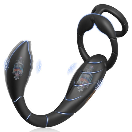 Male Sex Toys Rotating Anal Vibrator Prostate Massager Dual Penis Ring Cock Rings Anal Butt Plug Vibrators Anal Toys for Men 18+