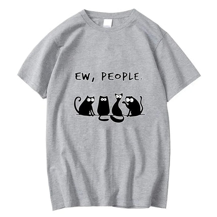 Men's T-shirt High Quality 100% Cotton Funny Cool Cat Printed Summer Casual Loose Cool T Shirt O-Neck Male T-Shirt Tops
