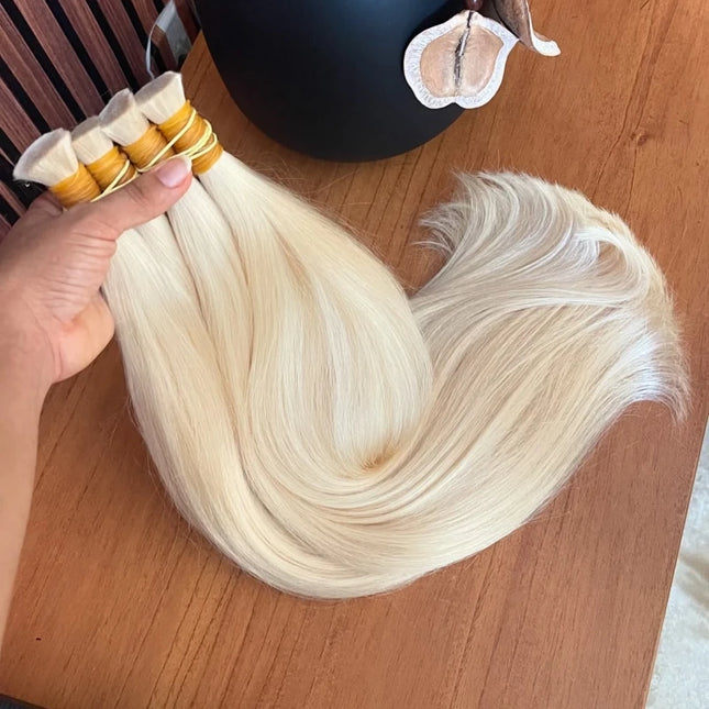 100% Human Hair Bulk No Weft Remy Vietnamese Straight Hair Bundles Real Natural Black 613 Blonde 30-inch For Braiding