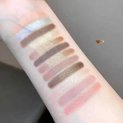 12colors Matte Eyeshadow MAGIC CASA Capsule Eye Set High-gloss Silkworm Small Golden Bean Not Easy To Smudge Brand Eye Makeup