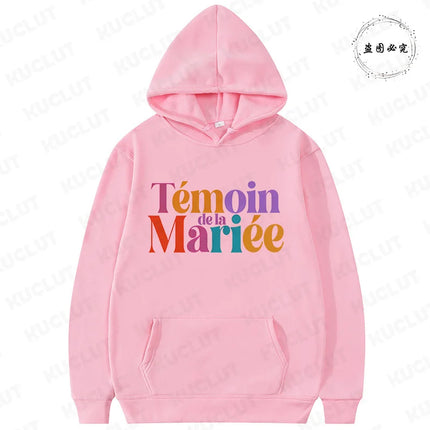 Winter Autumn Outerwears: Y2K Clothes Hooded Sweatshirts, Future Bride & Bridesmaid Picks for French Girls EVJF Single Farewell