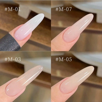 15ML Nude Nail Polish New Popular Senior Sense Of Nude Skin Colour Base   Ice Through The White Nail Shop Special Nail Glue