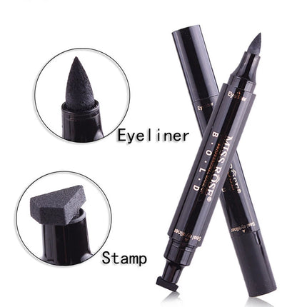 Long-lasting Eye Liner Pencil for Eye Makeup,Waterproof Double-Sided Liquid Eyeliner Stamp Pen Set for Beginners