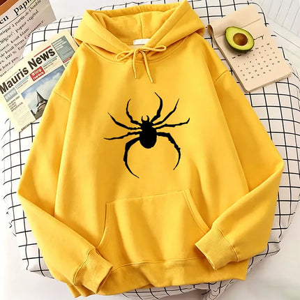 Hip Hop Spider Print Hoodies Spring Autumn Winter Casual Hoodies Sweatshirts Men Women Graphic Hoodie Sweatshirt