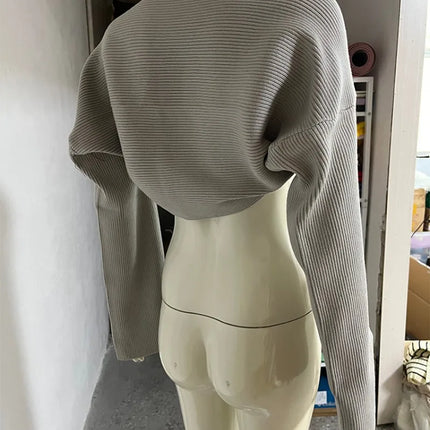 Trendix Hollow Out Sweater Sets For Women 2025 Fall New Long Sleeve Knitwear Shawl Suits Sexy Backless Knit Tank Top 2 Piece Set