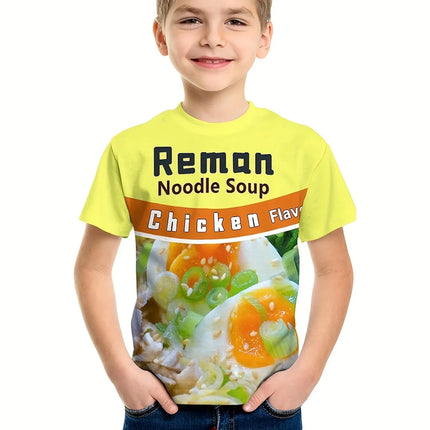 Creative Funny Chips 3d Printed Takis Customized Children Fashion T-Shirt Round Neck Short sleeve Boys Girls Kids Casual Tops