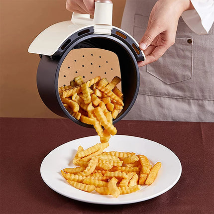 50/500PCS Disposable Air Fryer Paper Steamer Liner Perforated Parchment Baking Papers Non-Stick Steaming Mat Oil-absorbing Paper