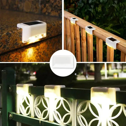 4-32 Pack LED Solar Step Lamp Path Stair Outdoor Garden Lights Waterproof Balcony Light Decoration for Patio Stair Fence Light ﻿