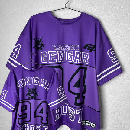 Men's Pokemon Gengar Yasashii Ghost 94 Print T-Shirt Casual Short Sleeve Tee  Anime Fans  Streetwear Lovers Ideal Daily Wear