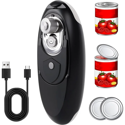 CKRE-Kitchen Gadgets Electric Can Opener, USB Rechargeable,Portable Fits All Can Sizes
