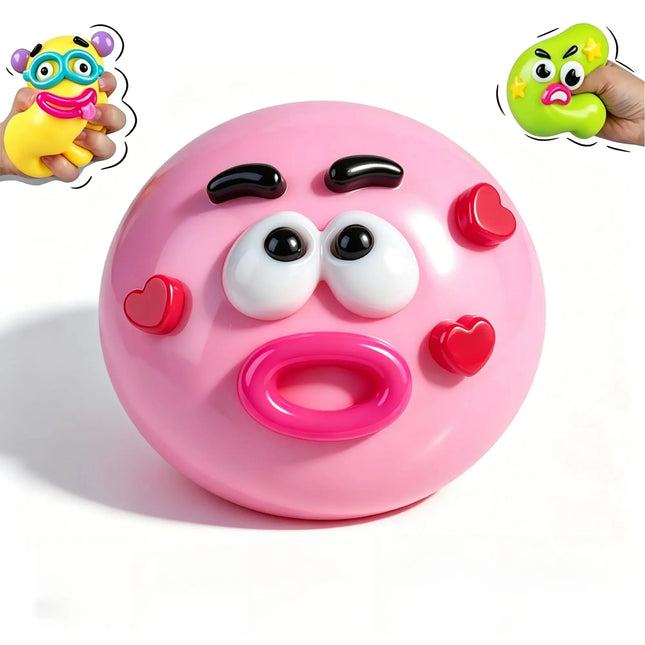 Popular New Creative Dog Facechanging Kneading Soothingball Soft Rubber Breathable Toy Children's and Adult Stressrelieving Tool