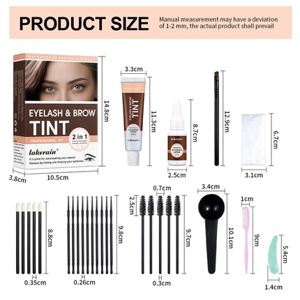 Eyebrow Tint Dye Professional Eyebrow Dye Waterproof Long-lasting Eyebrow Brow Kit Semi Permanent Eyebrow Home Use Pro Kit