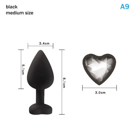 Silicone Anal Plug 3 Sizes Heart Soft Butt Plug Sexy Toy Prostate Massager For Women Men Couples Adult Game