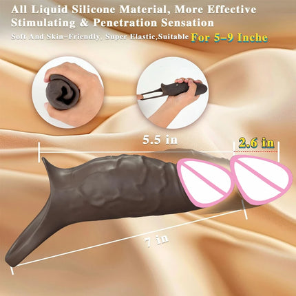 Vibrating Penis Sleeve Cock Ring G Spot Stimulate Sex Toys for Men 10 Vibration Modes Erection Trainer Delay Ejaculation Sex Toy