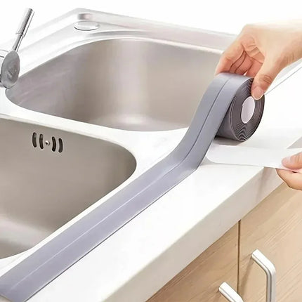 3.2m PVC Waterproof Sealing Tape for Bathroom Sink, Shower, Bathtub and Toilet - Self Adhesive Wall Sticker