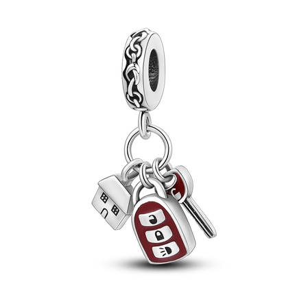 925 Sterling Silver Travel Passport Trunk Charms Fit Original Bracelet Diy Airplane Earth Beads for Jewelry Making Gift