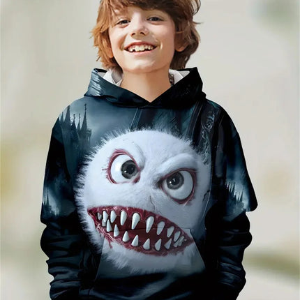 Child Sweatshirt Boys' Fashion Motocross Racing 3D Printed Casual Hoodie Long Sleeve Polyester Sport Tops Pullover Kids Clothes