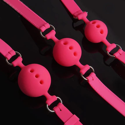 Breathable Ball Gag Locking,BDSM Silicone Mouth Gags,Sex Toys for Couples,Bondage Restraints,Role Play,Adult Games