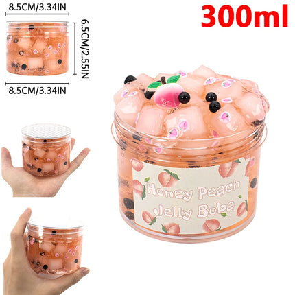 300ml Large Fruit Capacity Crunchy Crystal Slime Set Super Soft And Non-Sticky Jelly Putty Cube Slime Birthday Party Favor Gifts