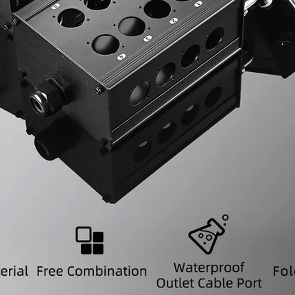 Multi-channel Al alloy Cable Blank Cable Box 16/24/32 Channels for Stage Mobile Audio XLR Male Female Audio Signal Cablebox hole