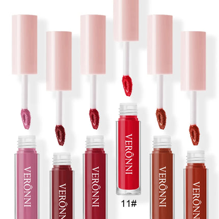 12 Color Non-stick cup Velvet Satin Gloss Lip glaze Mist Liquid matte lipstick Waterproof long-lasting color liquid