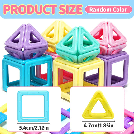 Magnetic Block Building Toy - Colorful 3D Puzzle Design,Improve Creativity & Fine Motor Skill, Perfect Halloween & Birthday Gift