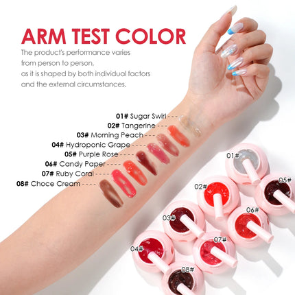 Little Round Jar Multi-Color Jelly Lip Balm for Lips and Cheeks Vibrant Colors Moisturizing and Nourishing Lip Nectar