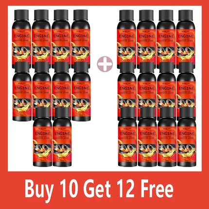 Nano Red Smoke Engine Anti-Wear Protector & Noise/Vibration Reducer - Heavy-Duty Cylinder Repair Oil Additive
