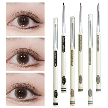 Waterproof Grey Brown Eyeliner Gel Pencil Ultra-fine Matte Smooth Eyeliner Pen Smudge Proof High Pigmented Eyeliner Pencil