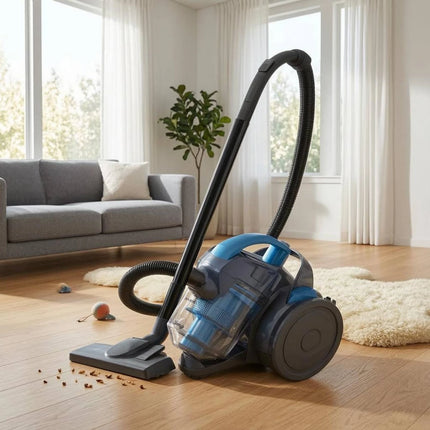 Corded Canister Vacuum Cleaner Transparent Dust Bin Bagless Canister Vacuum Long Flexible Hose Extension Tubes