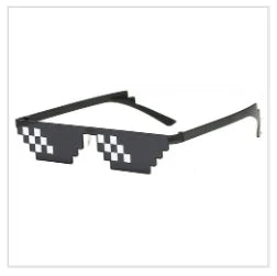 Pixel Mosaic Sunglasses Men Women Funny Retro Fashion Eyewear Unisex Birthday/Party Cosplay Gamer Robot UV400 Sun Glasses