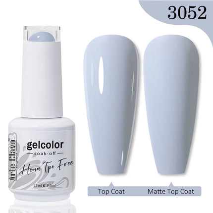 Arte Clavo Red Brown Gel Nail Polish 15ml Autumn Series Base Top Coat Soak Off UV Gel Semi Permanent Varnishes Design Nail Art