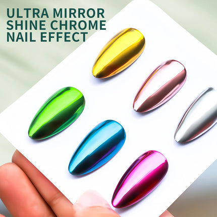 Nailpop Magic Mirror 15ml Promote Mirror Effect Top Coat Long-lasting Shine Effect shines Gel Polish No Wipe Easy Home Salon 1pc